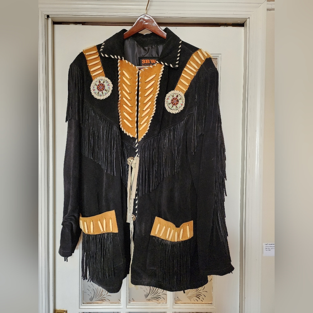 3B West Suede Beaded and Fringed Jacket
